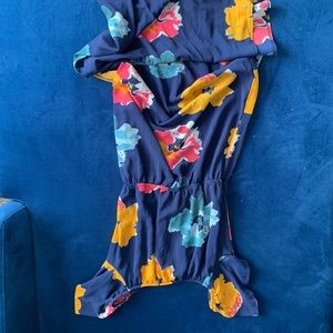 Blue floral maxi dress